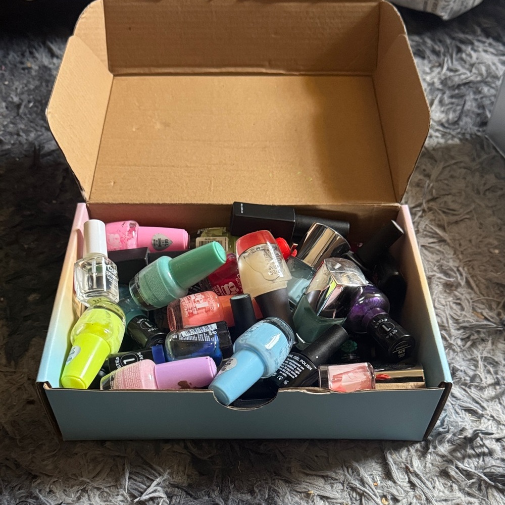 ENTIRE BOX!! Assorted Nail Polish Lot with Bright Colors